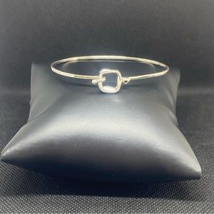Sterling Silver Hook Closure Bangle